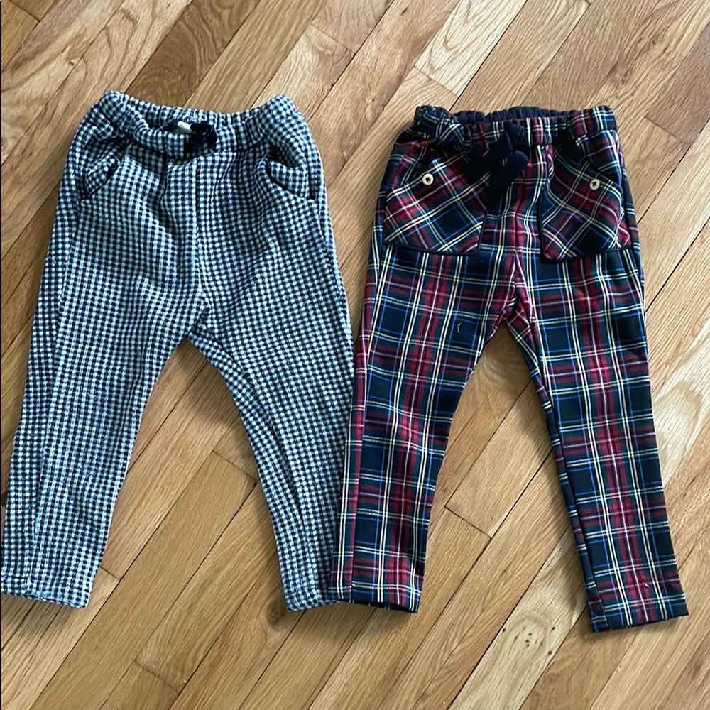 Zara Plaid and Checkered Kids Bottoms